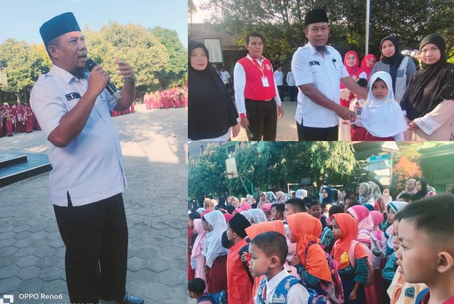 Tri Romawi M.Pd. Sambut 192 Siswa Baru SDN 006 Akasia dengan Semangat MPLS Berkarakter