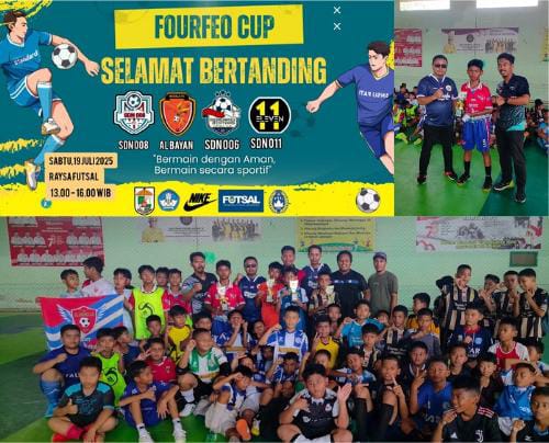 Empat Sekolah Bertarung Sportif di FOURFEO CUP: SDN 008, Al Bayan, SDN 006, SDN 011 Tampil Gemilang